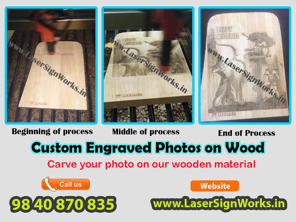 Custom Engraved Photos on Wood