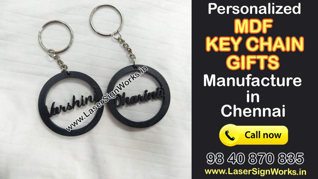 Personalised MDF Keychain with Name